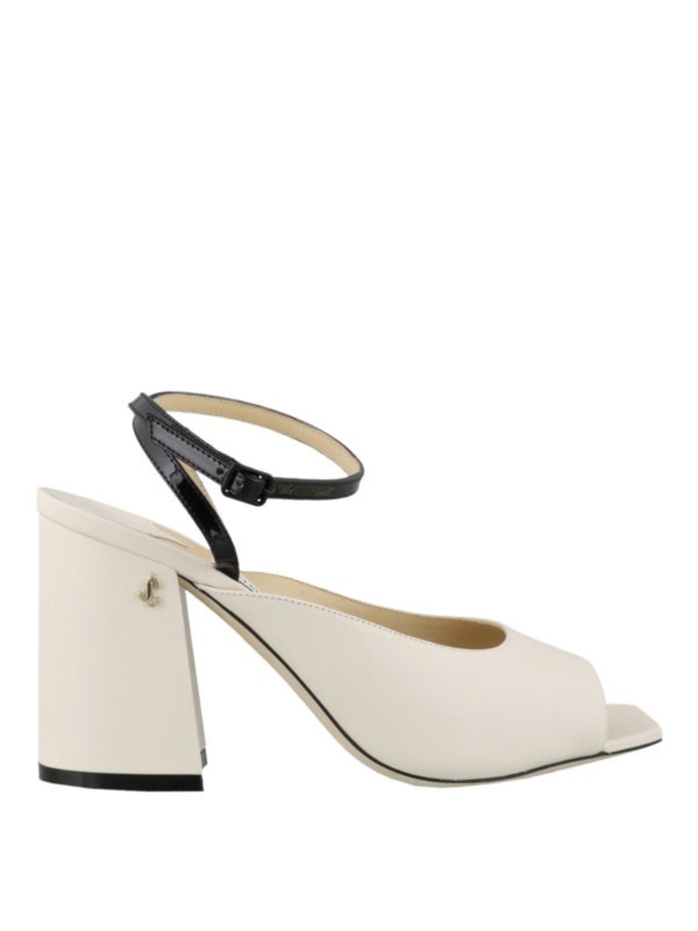 Jimmy Choo White Jassidy 85 Block Sandals In Nappa Leather 39.5